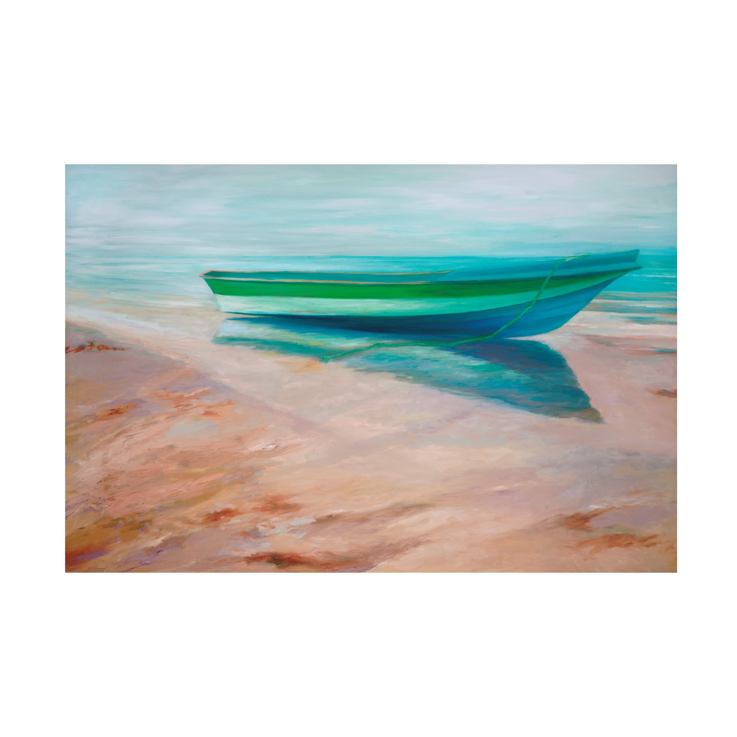 Trademark Fine Art 'Panga' Canvas Wall Art by Suzanne Wilkins - Tropical Beach Painting for Living Room, Bedroom & Office Decor