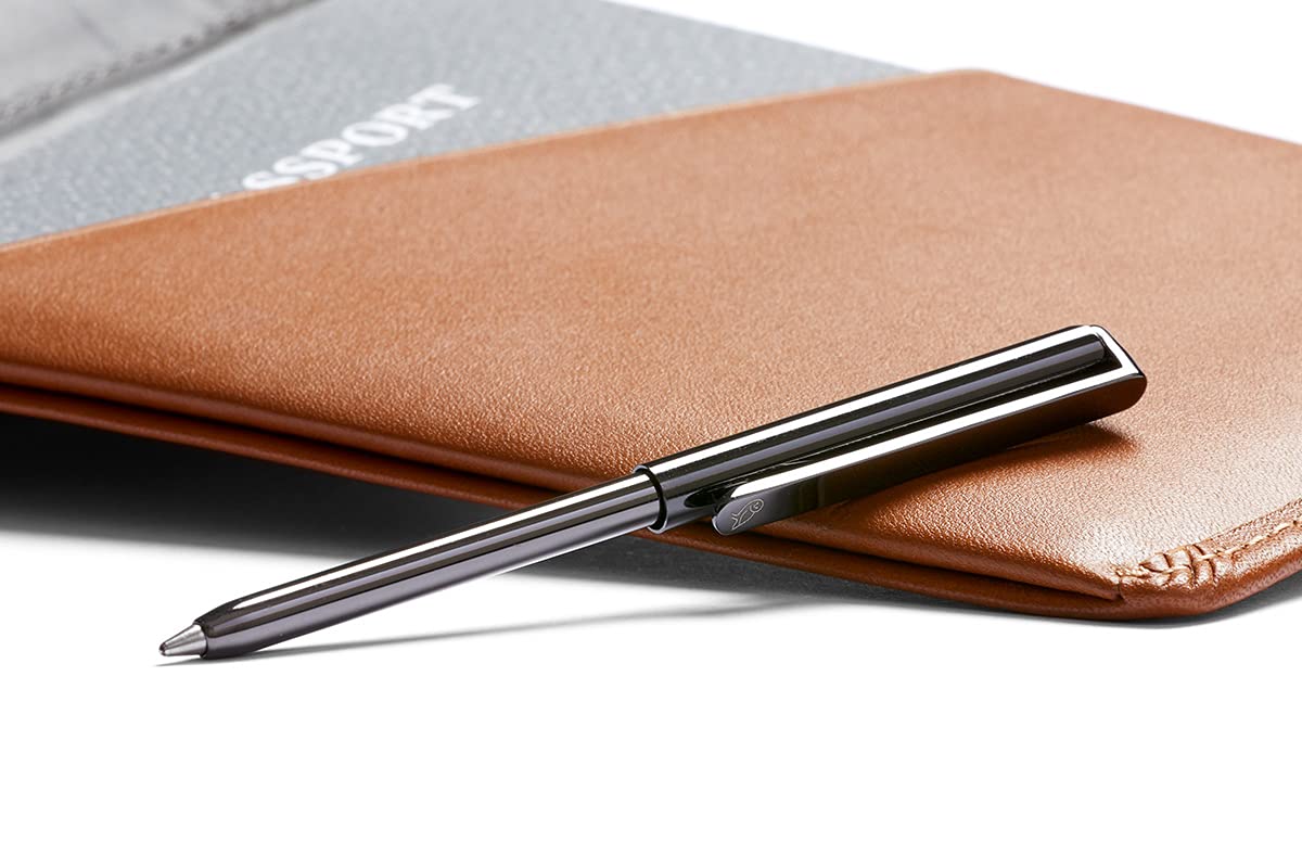 Bellroy Premium Leather Travel Wallet - RFID Blocking Passport Holder for Tickets, Cash, Cards & Pen (Caramel) | Perfect for International Travel & Business Trips