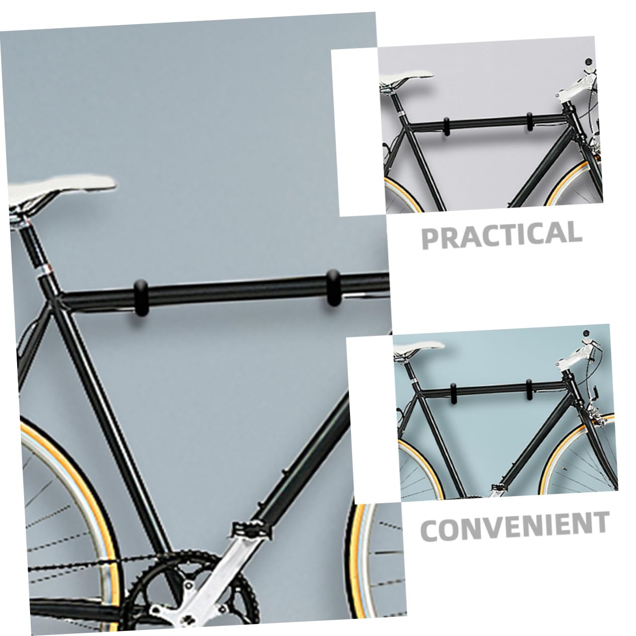 Heavy Duty Bike Hanger Set - Angoily Space-Saving Metal Bike Hooks for Garage & Wall Mount | Perfect for Organizing Bicycles, Scooters & Sports Equipment in Small Spaces