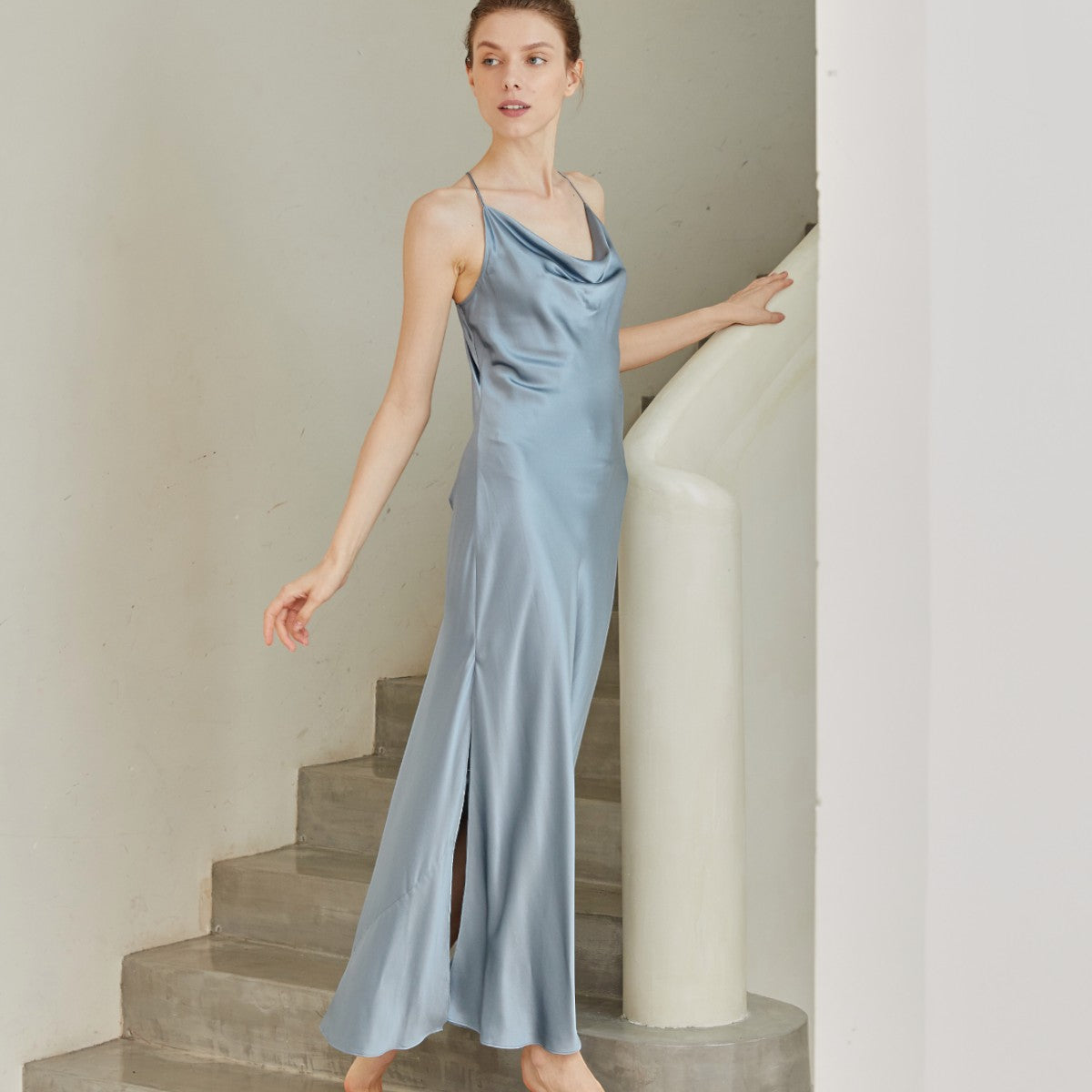 Luxury Mulberry Silk Chemise Nightgown for Women - Soft & Breathable Sleepwear - Perfect for Bridal Lingerie, Honeymoon & Romantic Nights