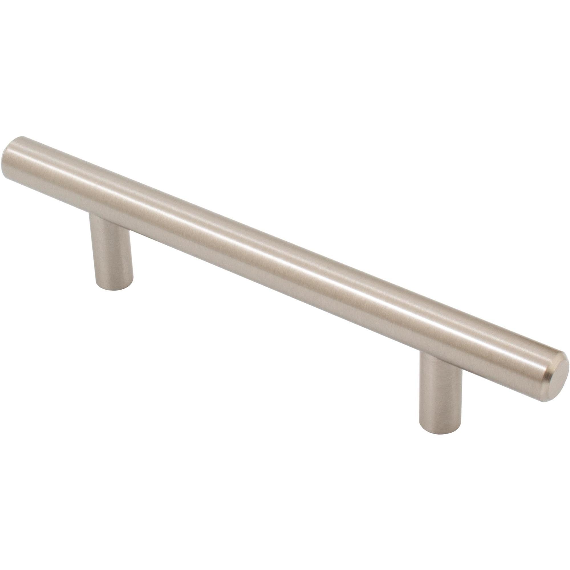 Stone Harbor Hardware Bar Cabinet Pull - 96mm Center to Center, 156mm Overall Length, Satin Nickel Finish - Perfect for Kitchen Cabinets, Bathroom Vanities & Furniture Drawers