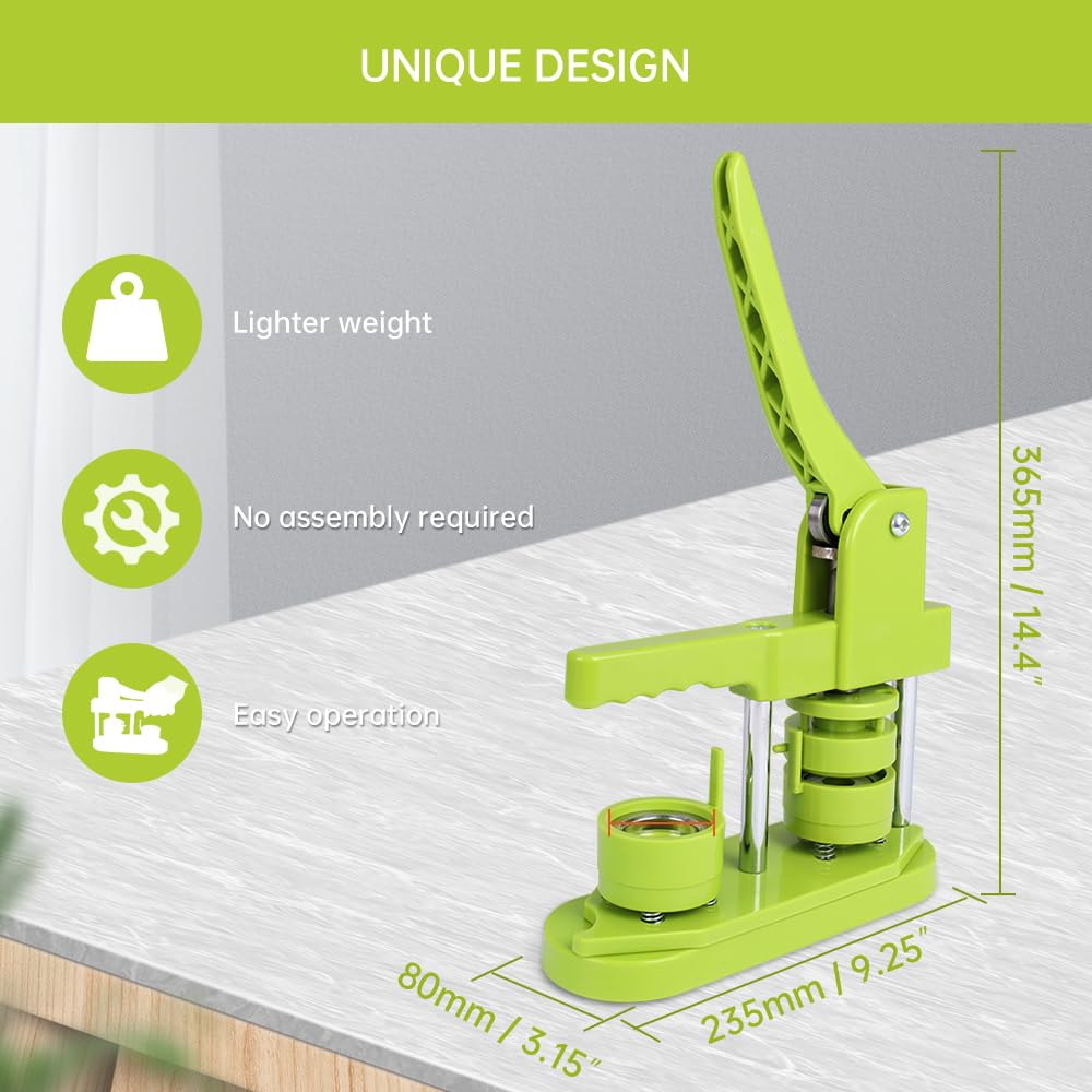 FastToBuy 4th Gen Button Maker Machine - 37mm/1.5