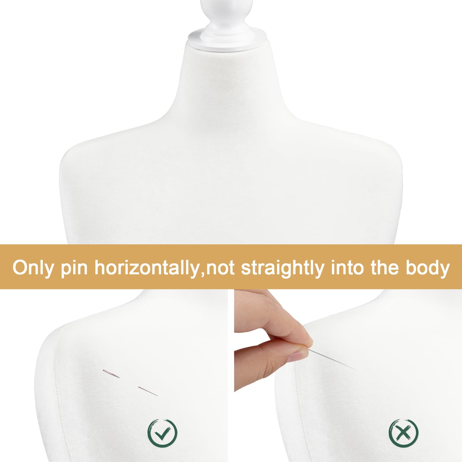 Bonnlo Adjustable Female Dress Form Mannequin with Wooden Tripod Base - Pinnable Body Torso for Sewing & Design (White, Size 14-16) | Perfect for Tailoring, Fashion Design & Display