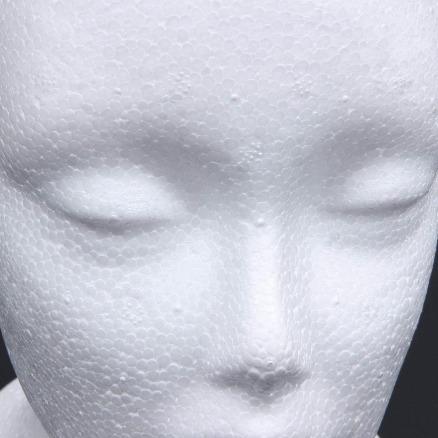 White Female Foam Mannequin Head for Hat & Wig Display - Perfect for Salon, Store, and Photography Styling