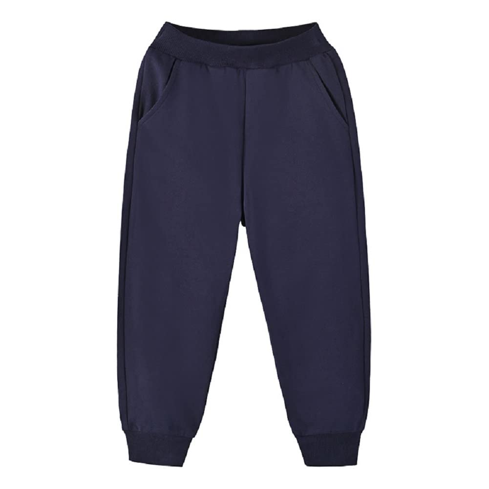 MSGRAY Kids' Cotton Sweatpants for Toddlers & Babies - Soft, Comfortable Jogger Pants for Boys & Girls - Solid Color Casual Pull-On Playwear - Perfect for Playtime, Daycare & Outdoor Activities