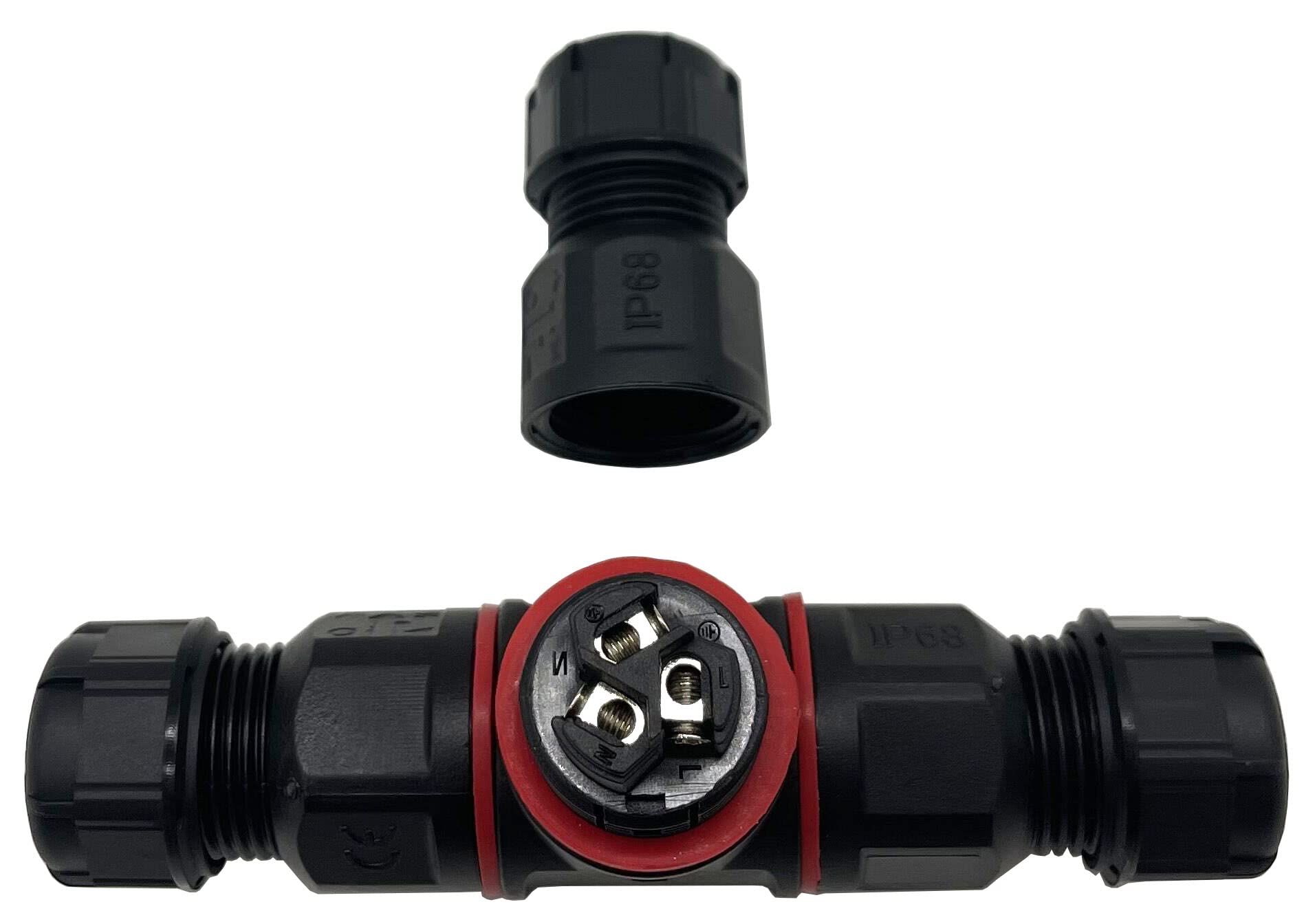 3 Way IP68 Waterproof Electrical Junction Box - Outdoor Cable Connector for Ø5mm-10mm Cables (3 Pin) | Weatherproof Electrical Enclosure for Garden Lights, Pool Equipment & Outdoor Wiring