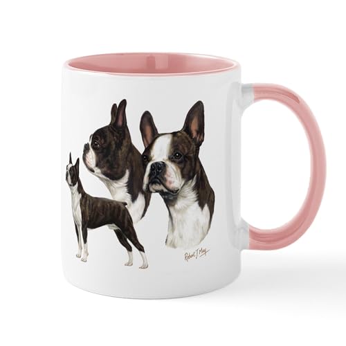 White/Pink Inside - Boston Terrier Mug