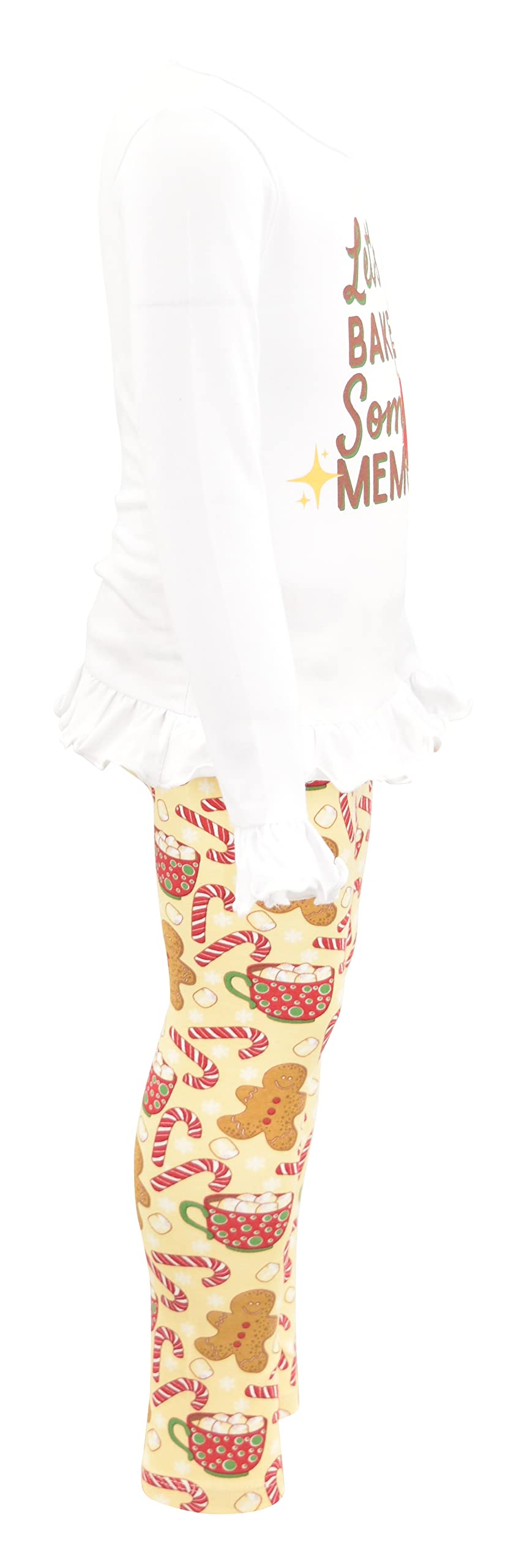 Girls 2-Piece Leggings Outfit with Ruffles - Playtime & Casual Wear