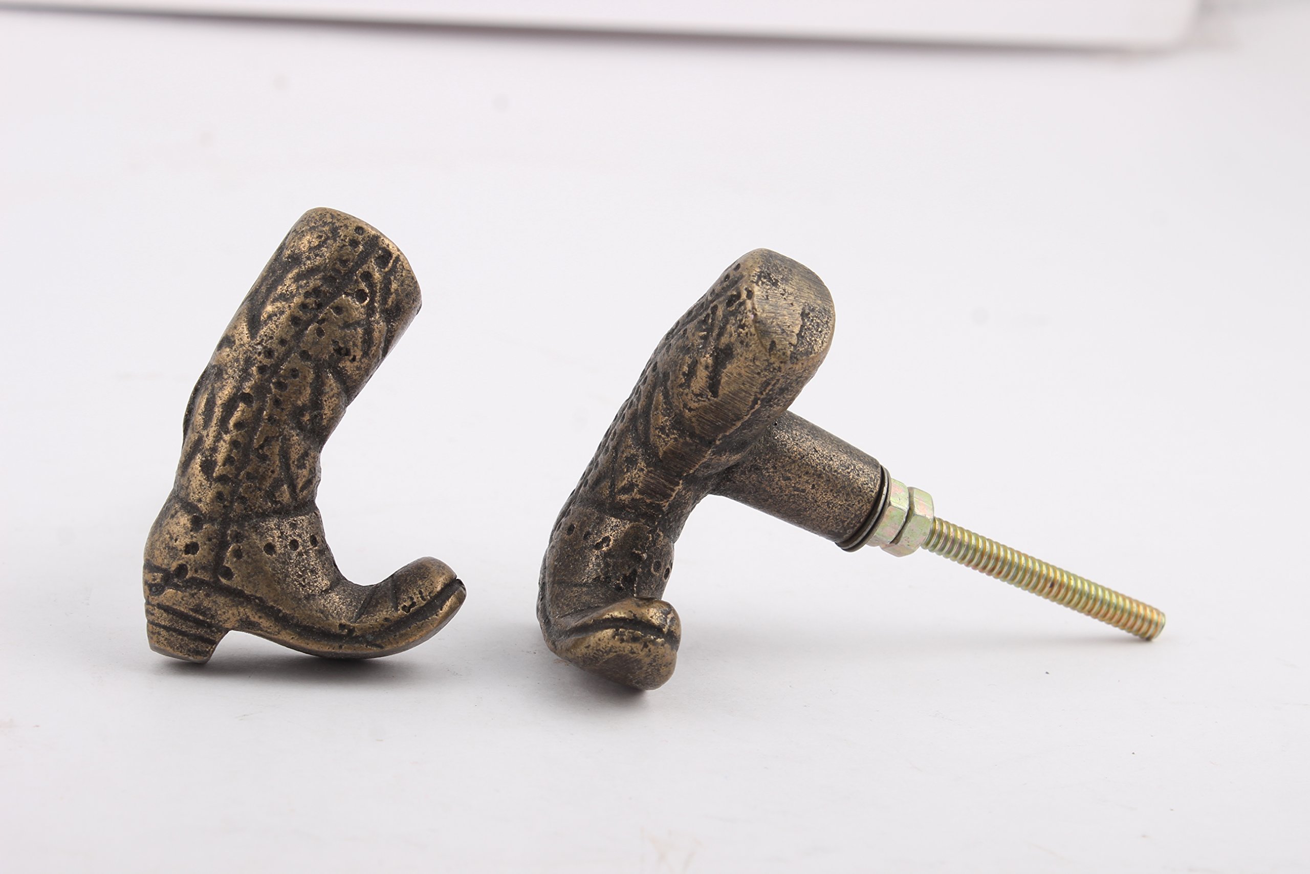4Pcs Gold Iron Drawer Knobs - Handcrafted Cabinet Pulls for Nursery & Kitchen