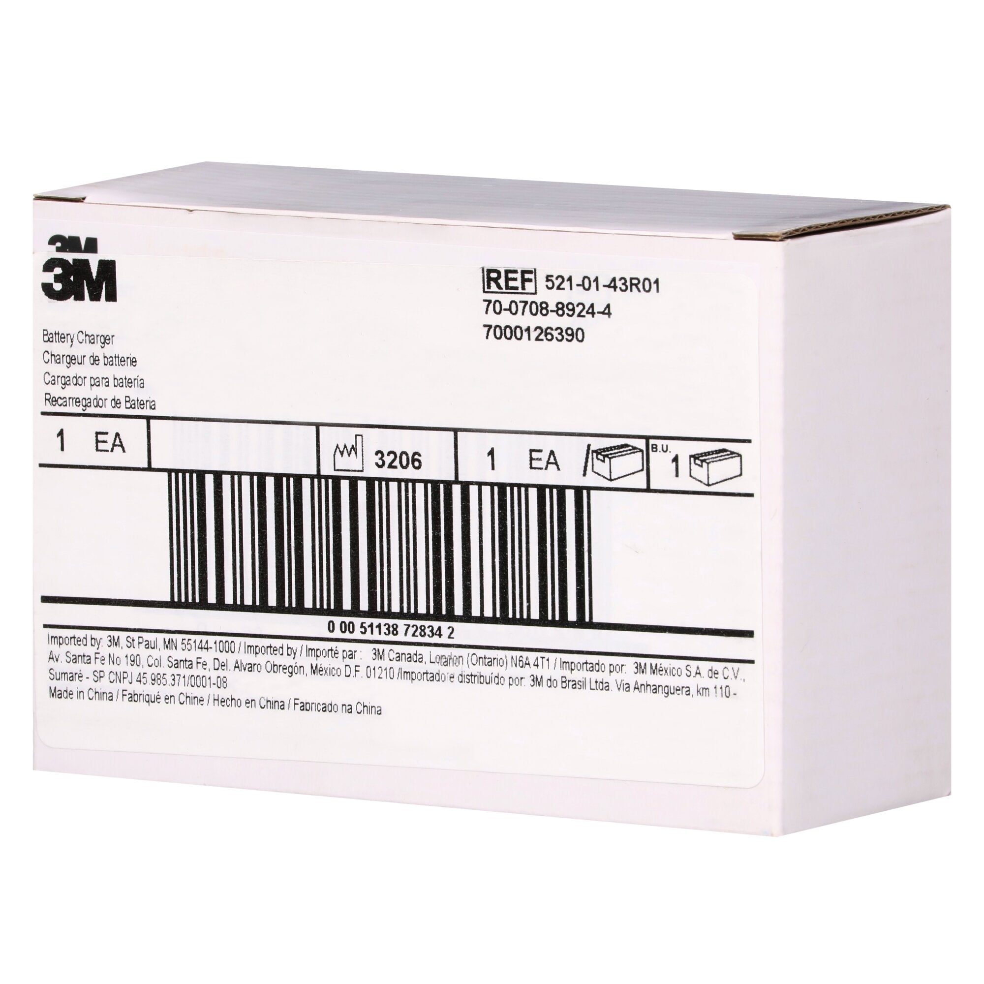 3M 521 01 43R01 Standard Battery Charger - 1 EA/Case - Perfect for Home, Office & Emergency Power Supply
