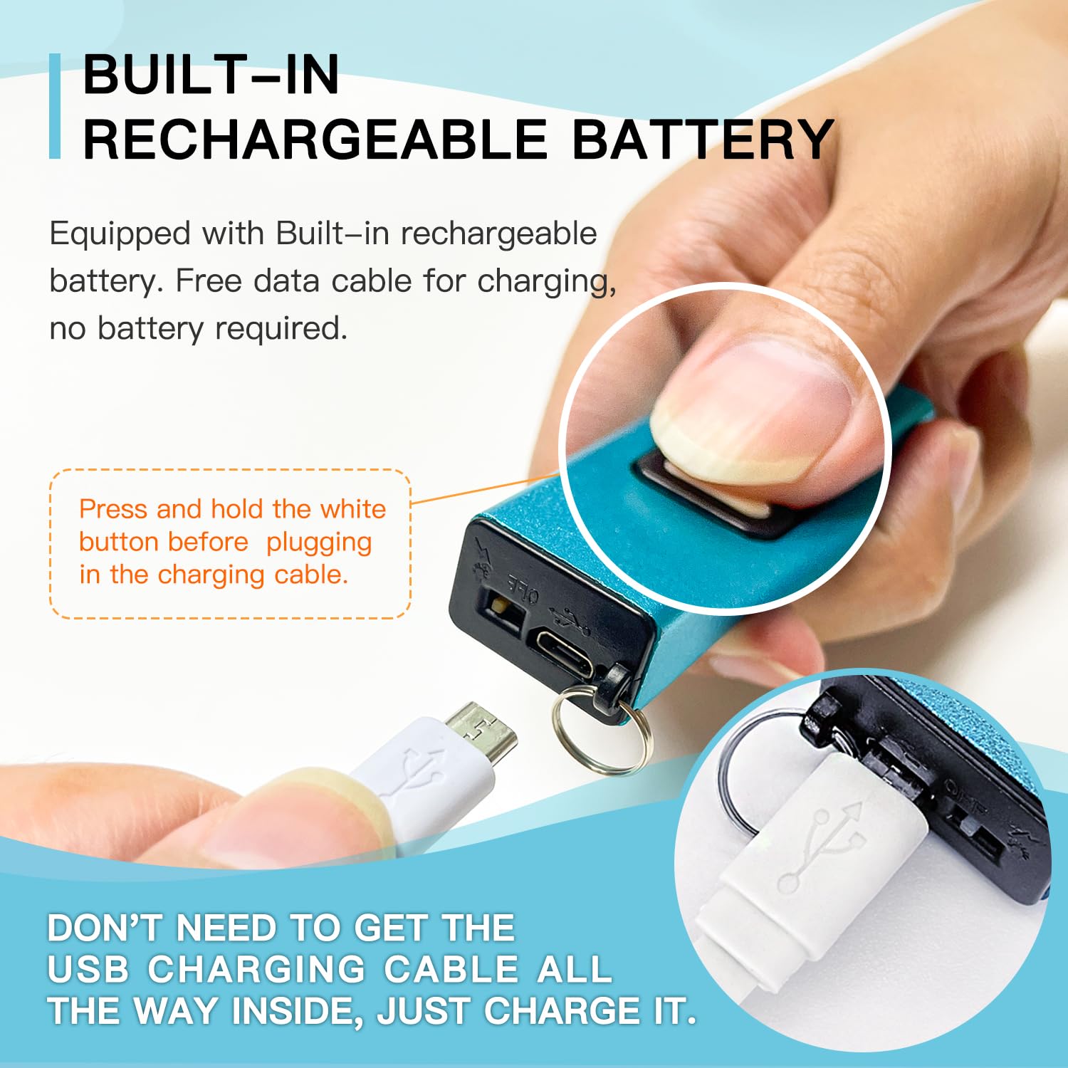 REAX Stun Gun Keychain for Women - USB Rechargeable Self Defense Stun Gun with LED Flashlight & High Voltage Protection | Perfect for Night Jogging, Parking Lot Safety & Personal Protection