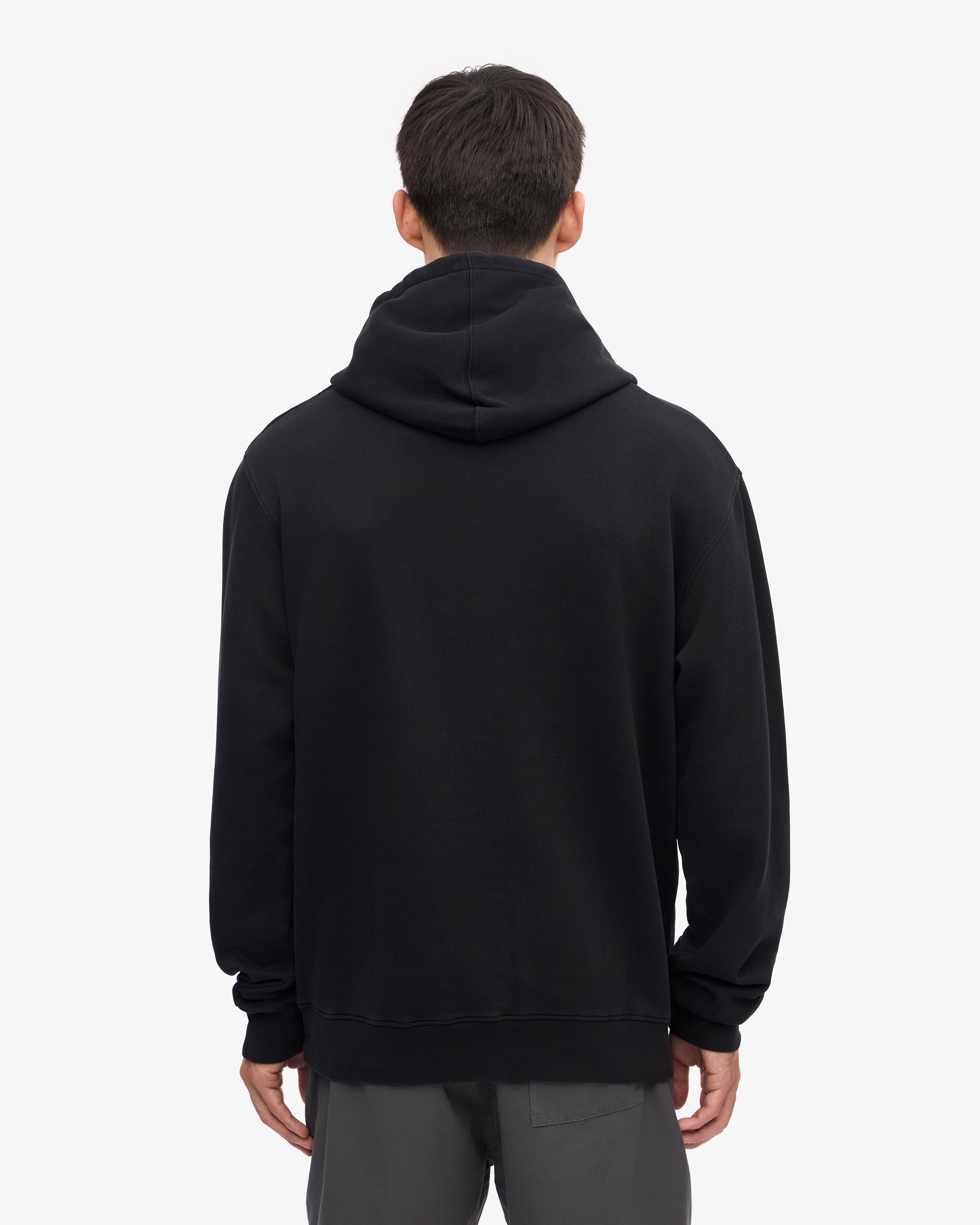 Classic Organic Cotton Hoodie - Deep Black for Men & Women | Cozy Casual Wear for Everyday Comfort & Street Style