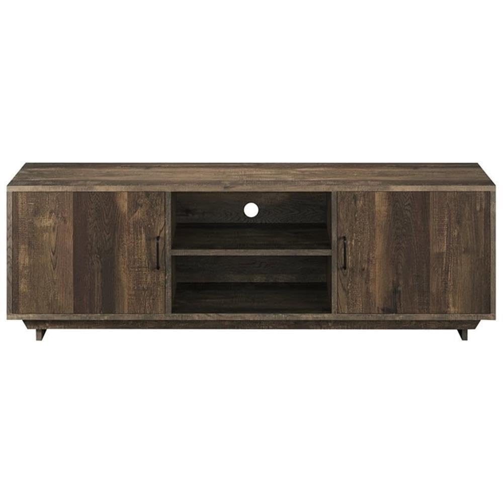 Krella 2-Piece Solid Oak Wood Coffee Table with Storage and 62-Inch Entertainment TV Stand Set - Perfect for Living Room, Home Theater, and Modern Home Decor
