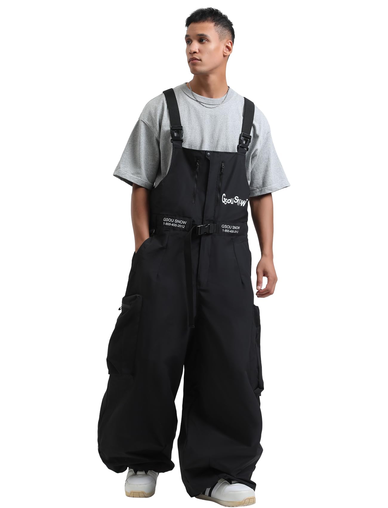 GSOU SNOW Waterproof Insulated Snowboard Bibs for Women & Men - Loose Fit Ski Pants Overalls for Winter Sports & Outdoor Activities | Perfect for Skiing, Snowboarding & Cold Weather Adventures