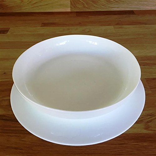 Premium Round Placemat Set - 6 Pack White Large Placemats for Dining Table - Elegant Table Setting for Dinner Parties, Holiday Meals & Everyday Use