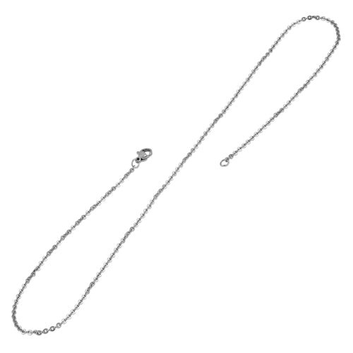 1.8MM Stainless Steel Flat Cable Chain Necklace for Women & Men - Durable & Hypoallergenic Jewelry for Everyday Wear, Gifts & Special Occasions