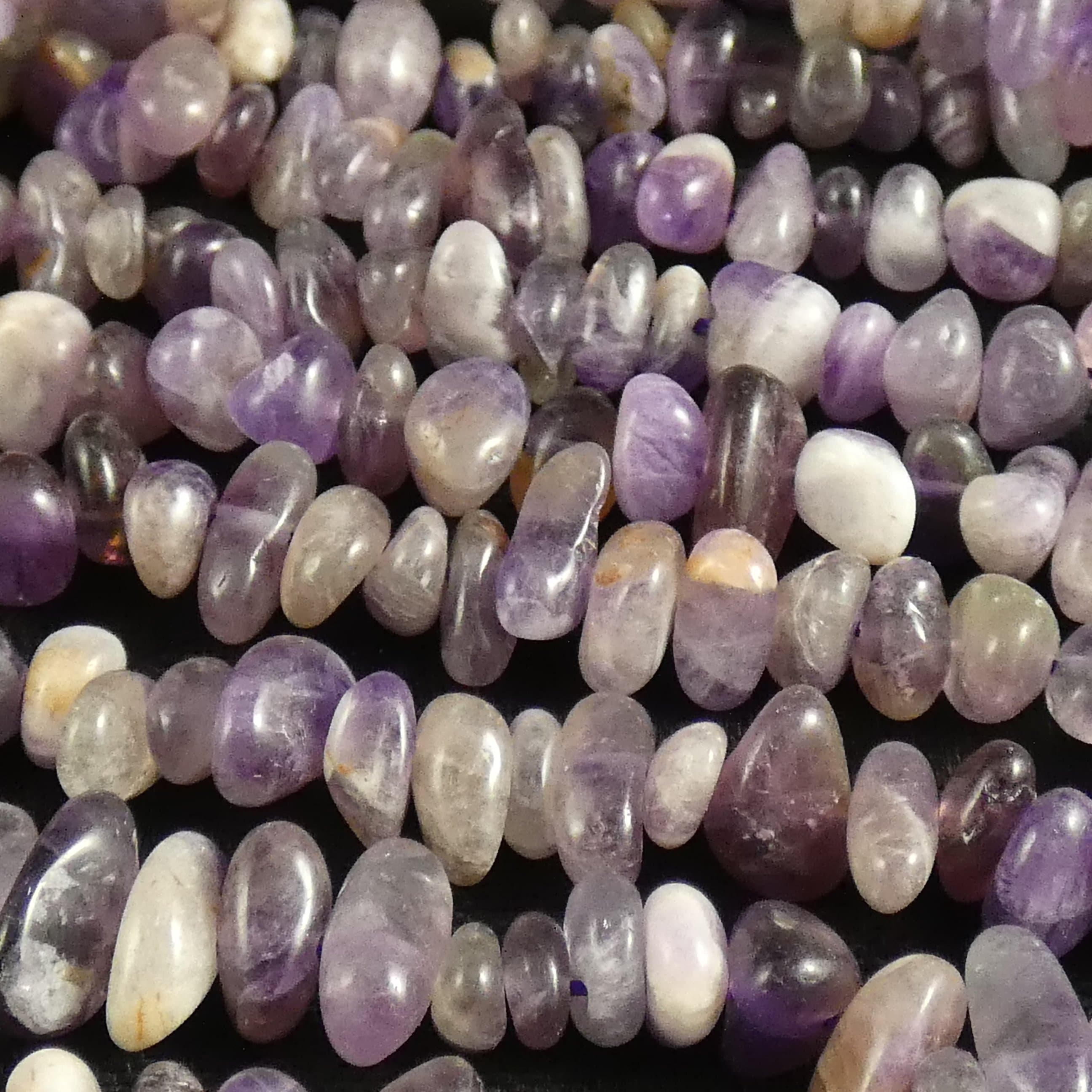 Chevron Amethyst Tumbled Chip Beads - Natural Healing Stones for Jewelry Making, DIY Crafts, Meditation & Spiritual Gifts (Various Sizes)