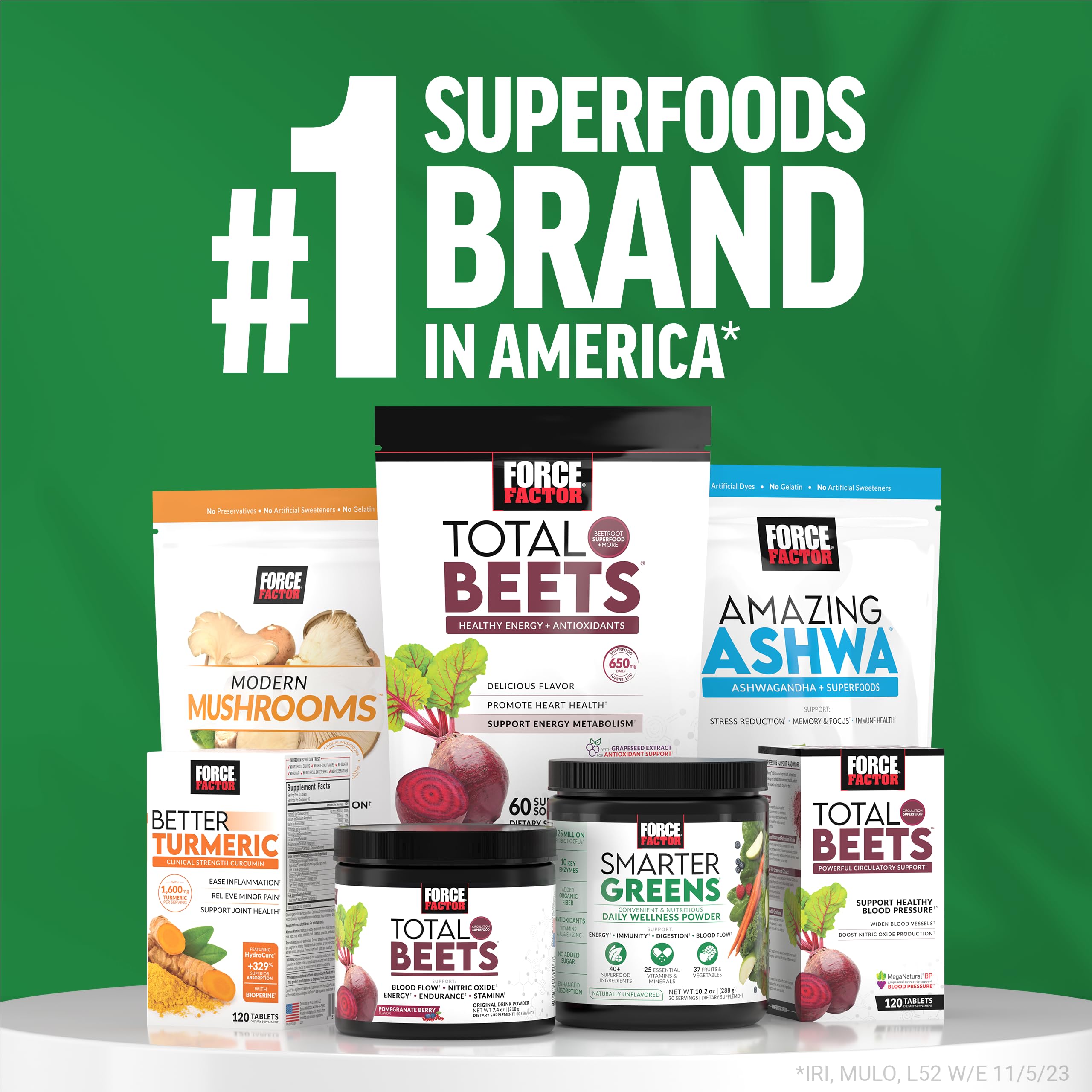 FORCE FACTOR Smarter Greens Superfood Chews - 2 Pack | Probiotic & Antioxidant-Rich Greens Supplement with Fiber for Digestion, Nitric Oxide & Energy Support | 120 Soft Chews | Perfect for Active Lifestyles & Daily Wellness Routine