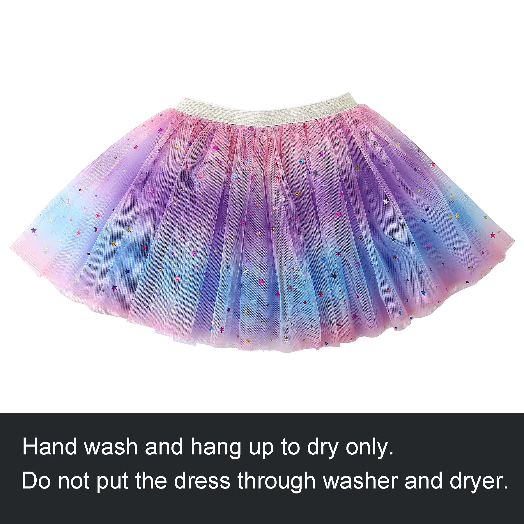 Jastore Girls Layered Rainbow Tutu Skirt - Ballet Dance Dress with Ruffle Tiered Design for Kids & Toddlers - Perfect for Dance Recitals, Birthday Parties, Halloween Costumes & Photo Shoots