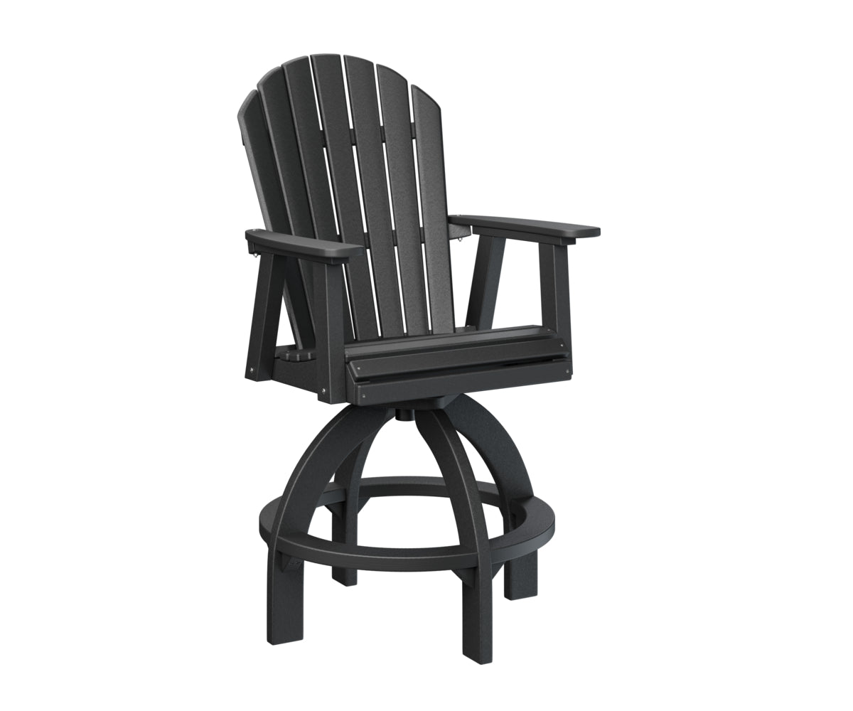 Berlin Gardens Comfo Back Swivel Bar Chair - Adjustable Height Counter Stool for Kitchen Island, Breakfast Nook & Home Bar - Comfortable Swivel Seat with Back Support