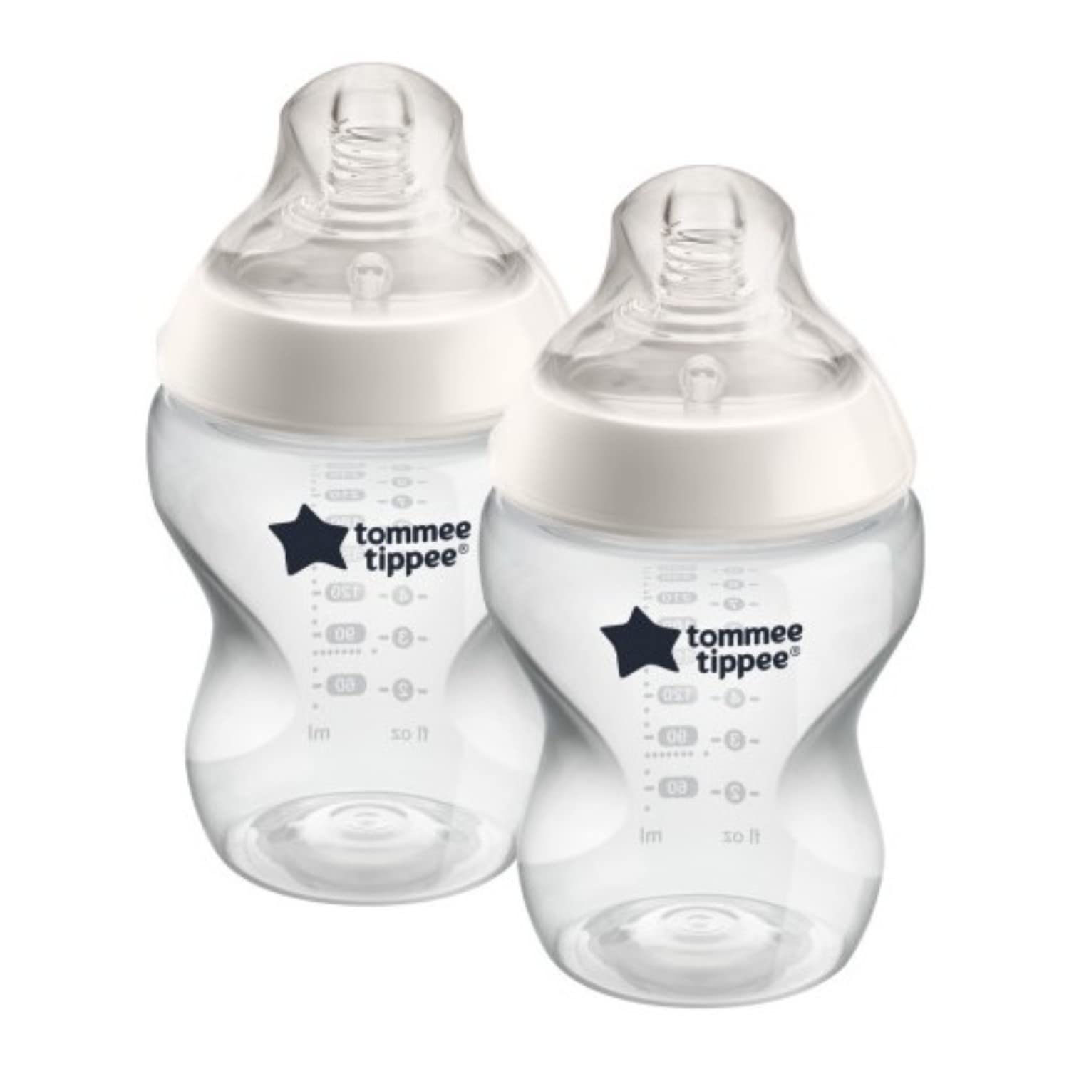 Tommee Tippee Baby Bottles 260ml Twin Pack - BPA-Free Infant Feeding Bottles for Newborns & Toddlers - Perfect for Daycare, Travel & On-the-Go Feeding