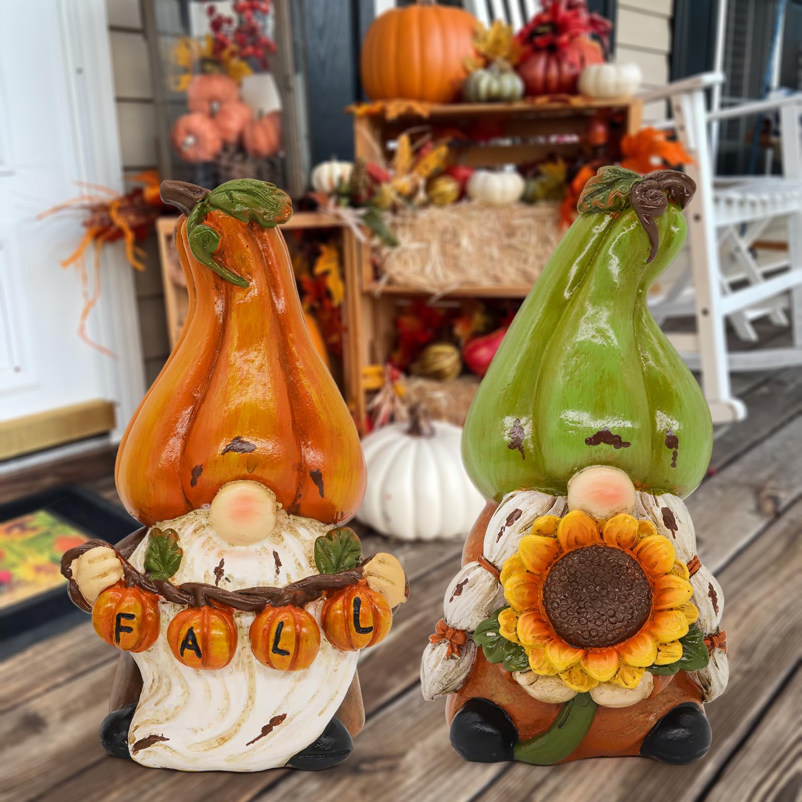 Handmade Fall Thanksgiving Pumpkin Gnomes Decor - Cute Elf Home Decorations for Harvest Party, Seasonal Table Centerpiece & Cozy Autumn Gift Idea - Perfect for Fireplace Mantel, Front Porch & Holiday Table Setting