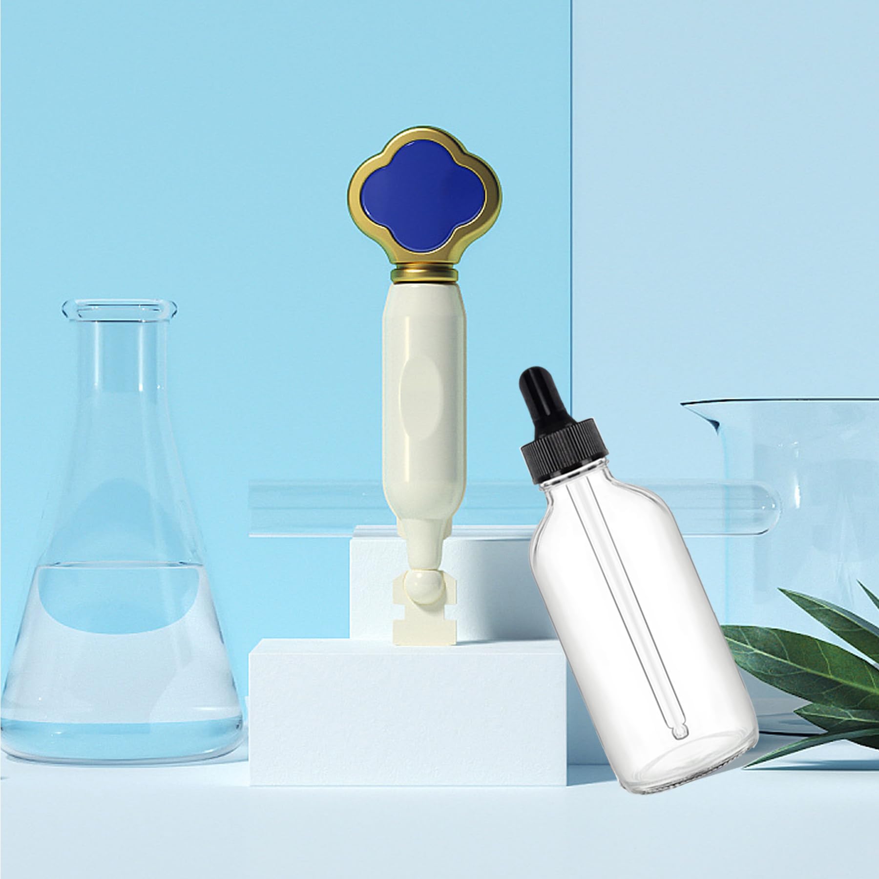 48 Pack 4oz (120ml) Clear Glass Dropper Bottles with Glass Droppers - Essential Oil Bottles, Perfume Bottles, DIY Cosmetic Containers - Perfect for Aromatherapy, Travel Size Liquids & Handmade Skincare Products