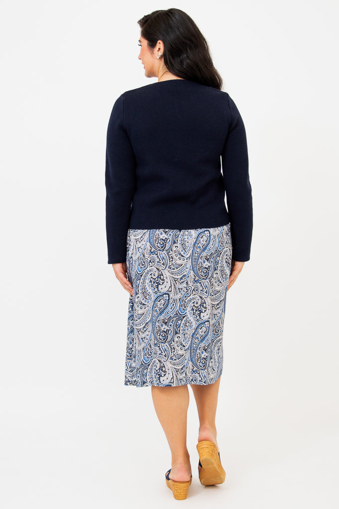 Amira Navy Blue Cotton Sweater for Women - Cozy & Comfortable Pullover for Casual Wear, Office, and Fall Outfits