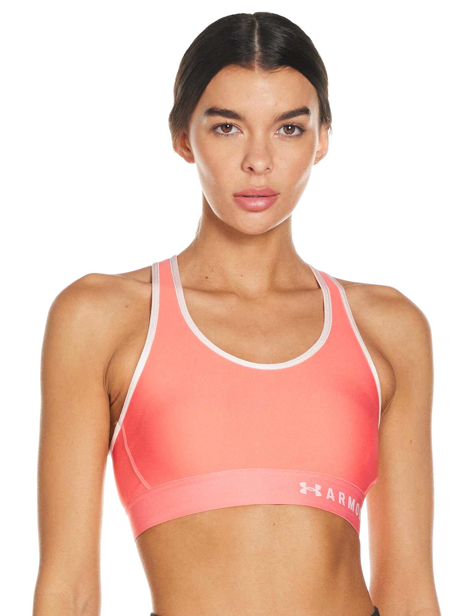 Under Armour Women's Mid Keyhole Sports Bra - Breathable Workout Top for Running, Yoga & Gym - High Support Athletic Bra for Active Women