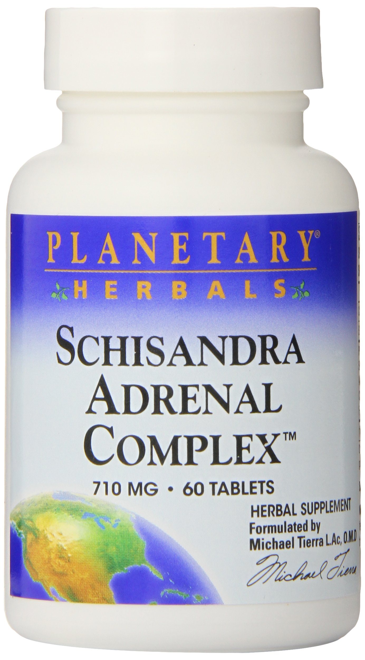 Planetary Herbals Schisandra Adrenal Complex 710mg with Yam Rhizome & Poria Sclerotium - 60 Tablets for Stress Relief & Energy Support - Perfect for Busy Professionals & Students