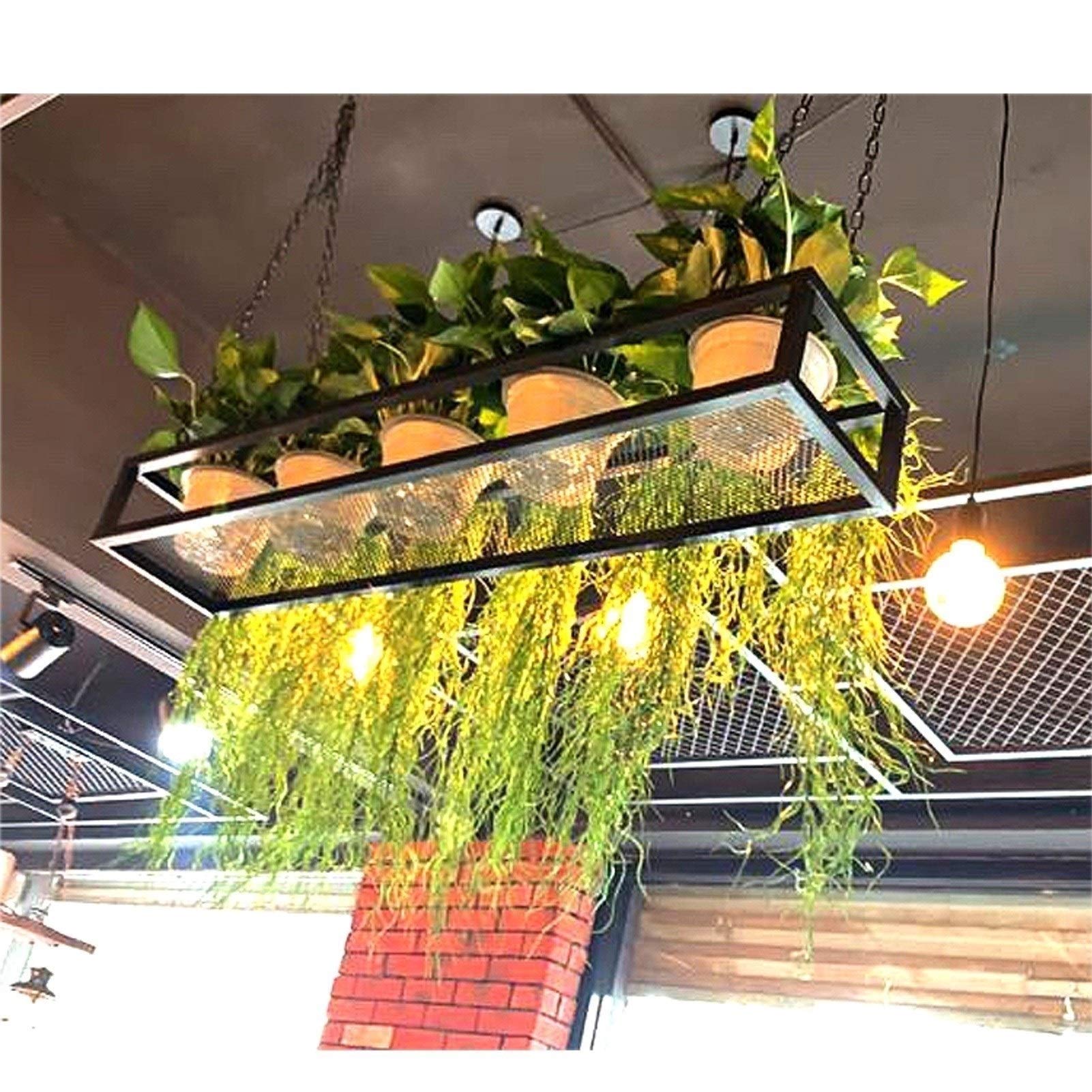 Metal Ceiling Hanging Flower Shelf - Iron Wall Mounted Plant Display Rack for Indoor Balcony, Living Room, Restaurant & Bar Decor | Space-Saving Home & Office Storage Solution