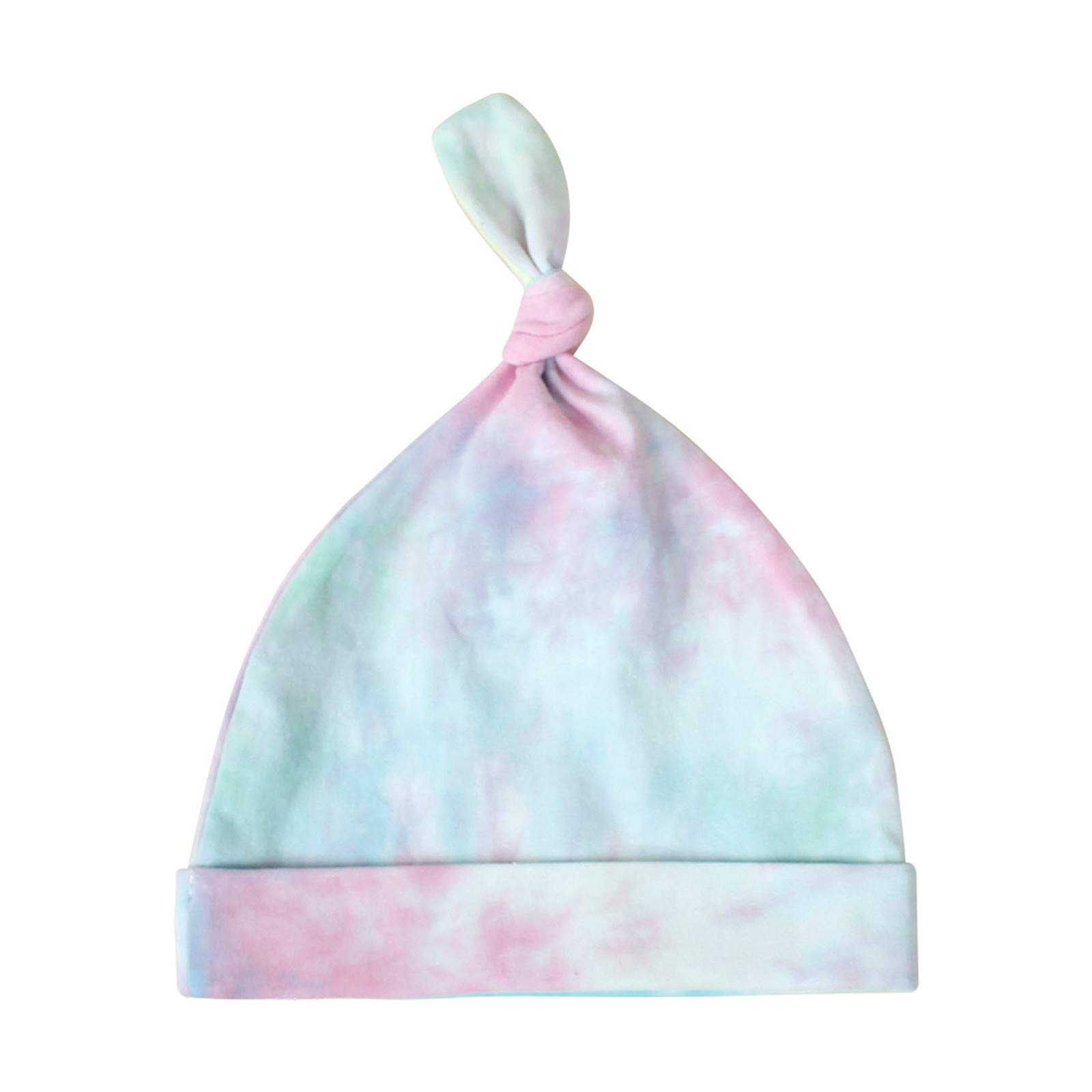 DRGAF Baby Hats - Soft Newborn Beanie for Boys & Girls, Cute Tie-Dye Knotted Cap - Perfect Baby Shower Gift & Newborn Photoshoot Accessory