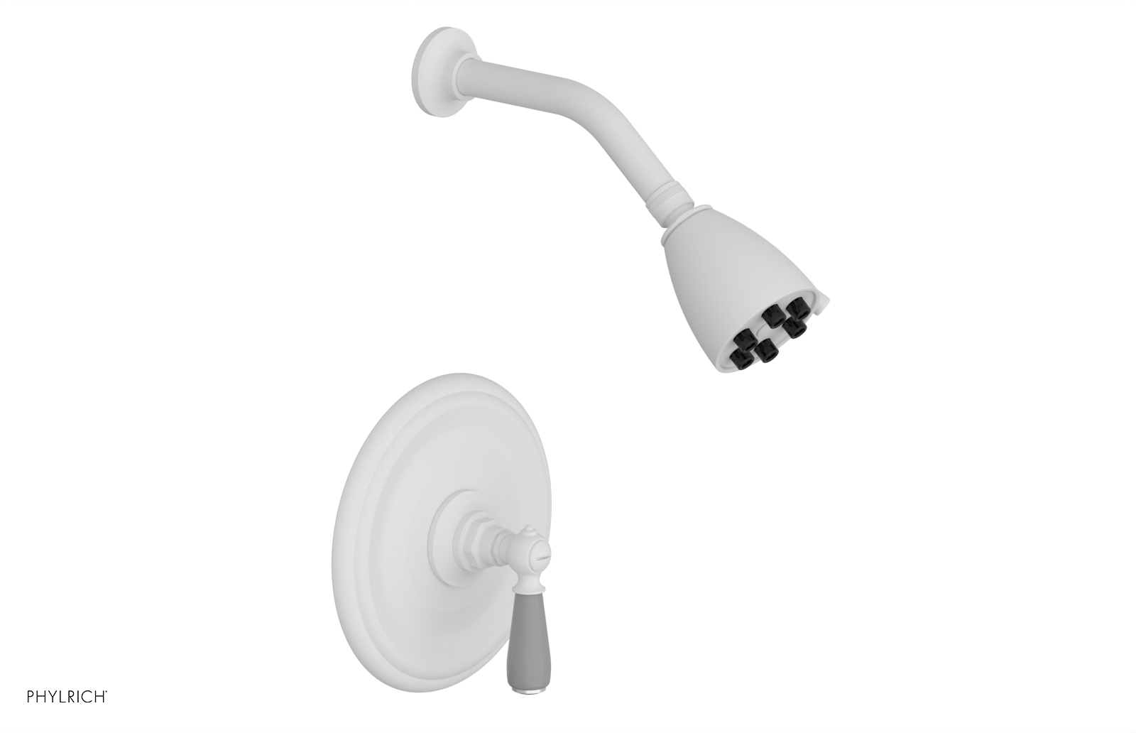 Jamestown Pressure Balance Shower Set with Lever Handle & Grey Accents - 165 22 - Modern Bathroom Fixture for Spa-Like Shower Experience