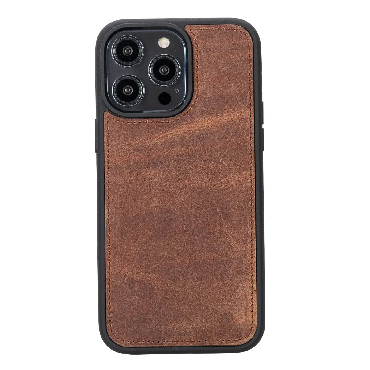 Vintage Brown Distressed Leather Wallet Case for iPhone 14 Pro Max - Slim Protective Phone Cover with Card Holder - Perfect for Everyday Use, Travel & Business (iPhone 14 Pro Max)