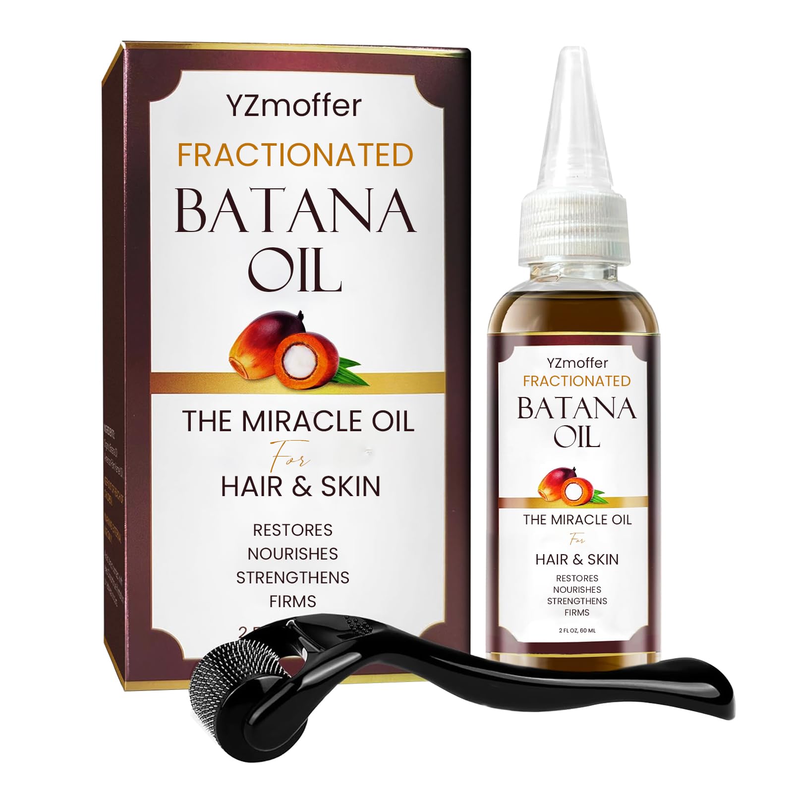 Organic Batana Oil for Hair Growth & Thickening - Natural Hair Oil with Vitamins for Fuller, Healthier Hair - Perfect for Dry, Damaged Hair & Scalp Care