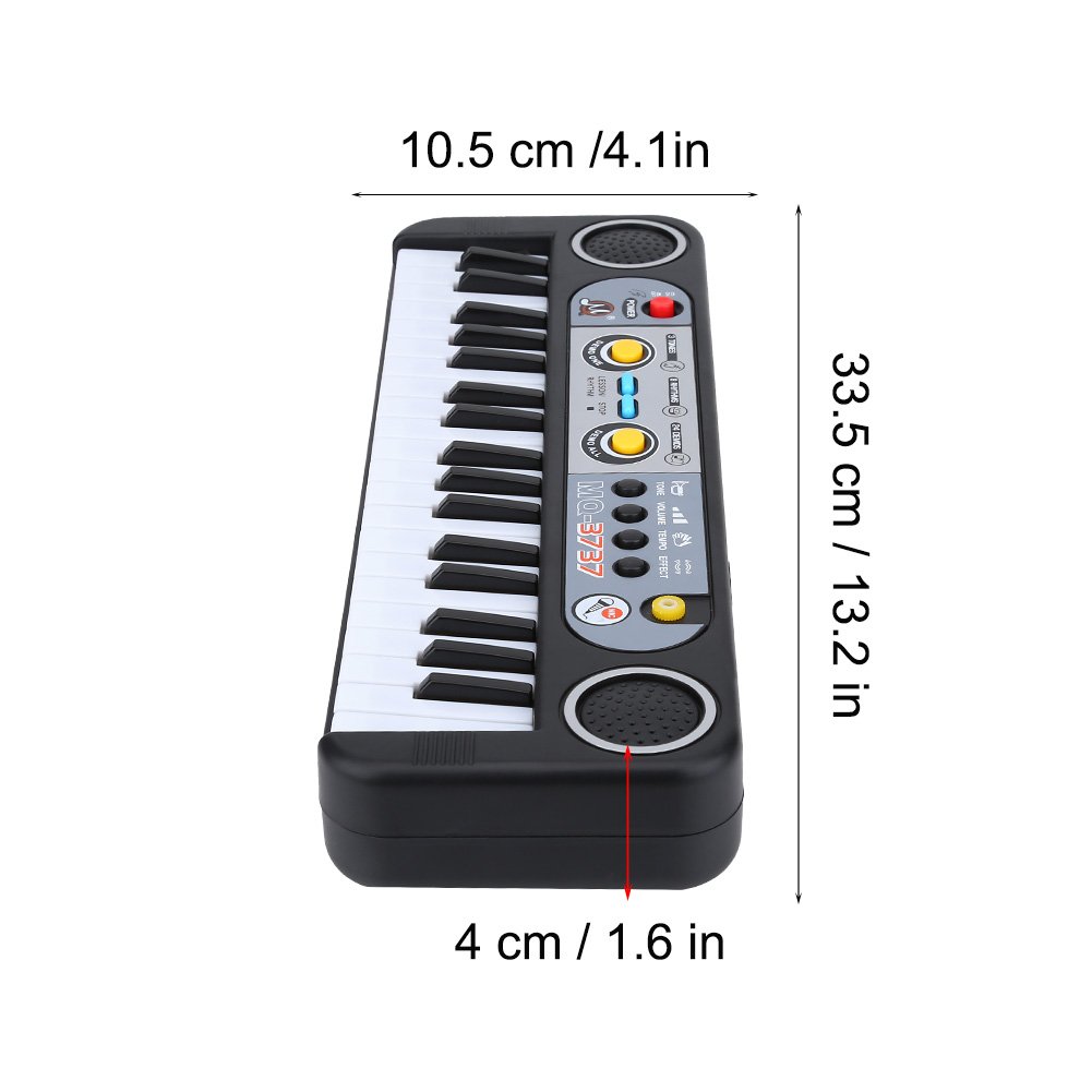 VGEBY1 37-Key Electric Digital Piano Keyboard for Kids - Portable ABS Plastic Piano with Built-in Speakers, Perfect for Beginners, Home Practice & Music Learning