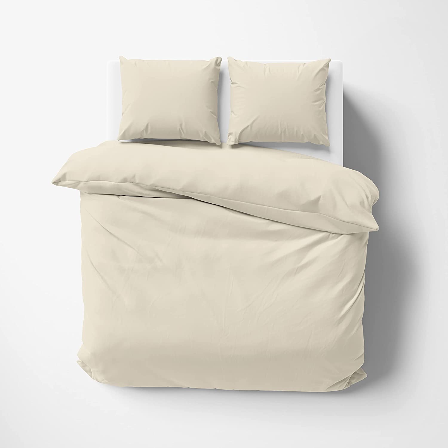 Premium 800 Thread Count Egyptian Cotton Duvet Cover Set - Super King Size with Zipper Closure & Corner Ties (Ivory) | 1 Duvet Cover + 2 Pillow Shams | Luxury Bedding for Master Bedroom, Guest Room & Hotel Use