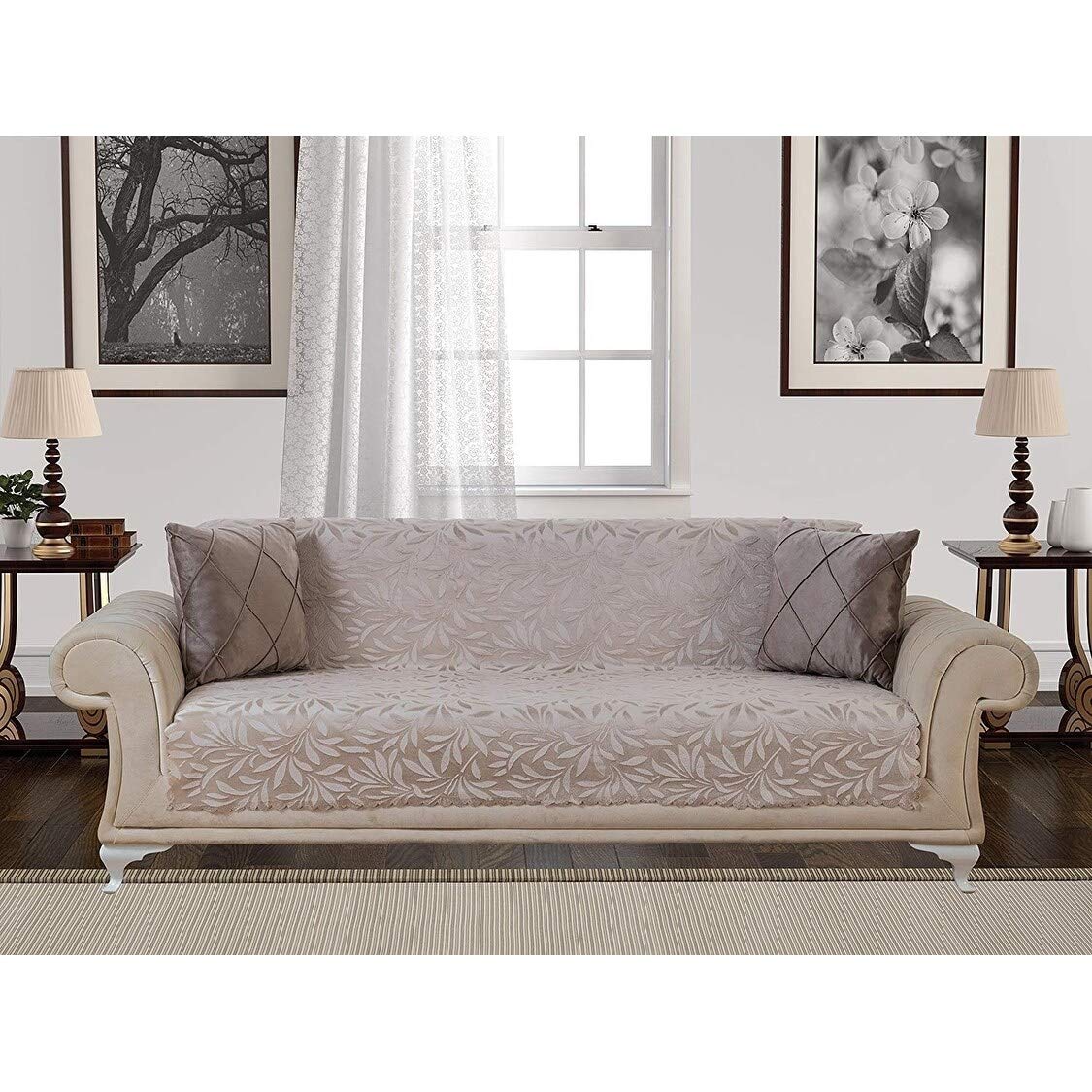 Luxury Acacia Furniture Protector - Camel Sofa Cover for Home & Hotel Use | Premium Home Textile by ESF | Perfect for Living Room, Bedroom & Hospitality Settings
