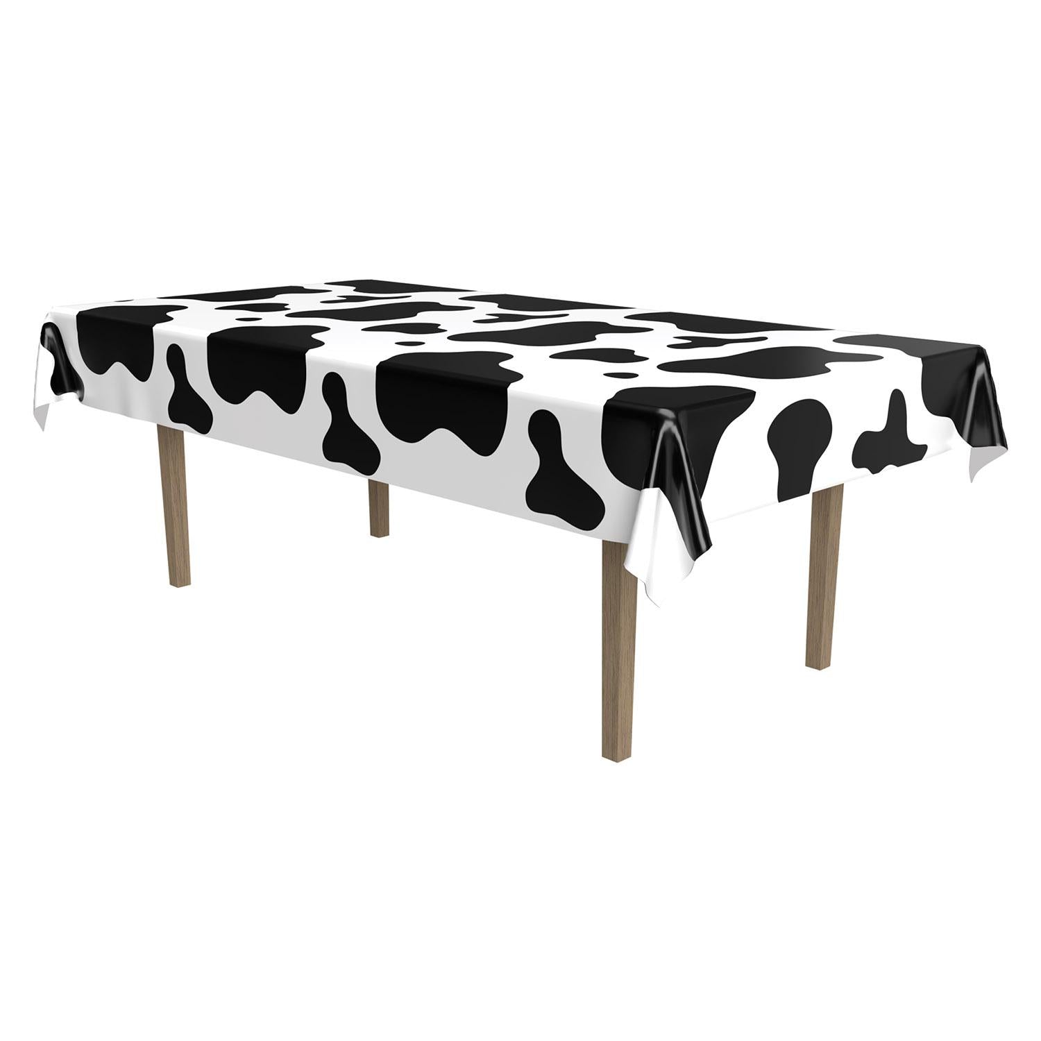 12 Pack Cow Print Party Table Covers - Farm Theme Birthday Decorations for Kids, Baby Showers, and Western Themed Parties