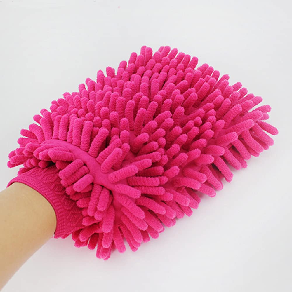 5 Pack Chenille Microfiber Car Wash Mitts - Double Sided Washing Gloves for Scratch-Free Cleaning - Perfect for Cars, Trucks, SUVs & Motorcycles