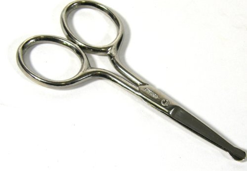 Premium Forged Stainless Steel Baby Nail Scissors - 9.5cm Safe Rounded Tips for Newborn & Infant Grooming - Perfect for Home, Travel & Diaper Bag Essentials