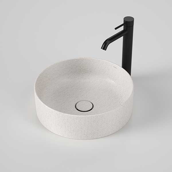 Caroma Liano II 400mm Round Above Counter Bathroom Sink - Matte Speckled Finish | Modern Vanity Basin for Contemporary Home & Commercial Spaces