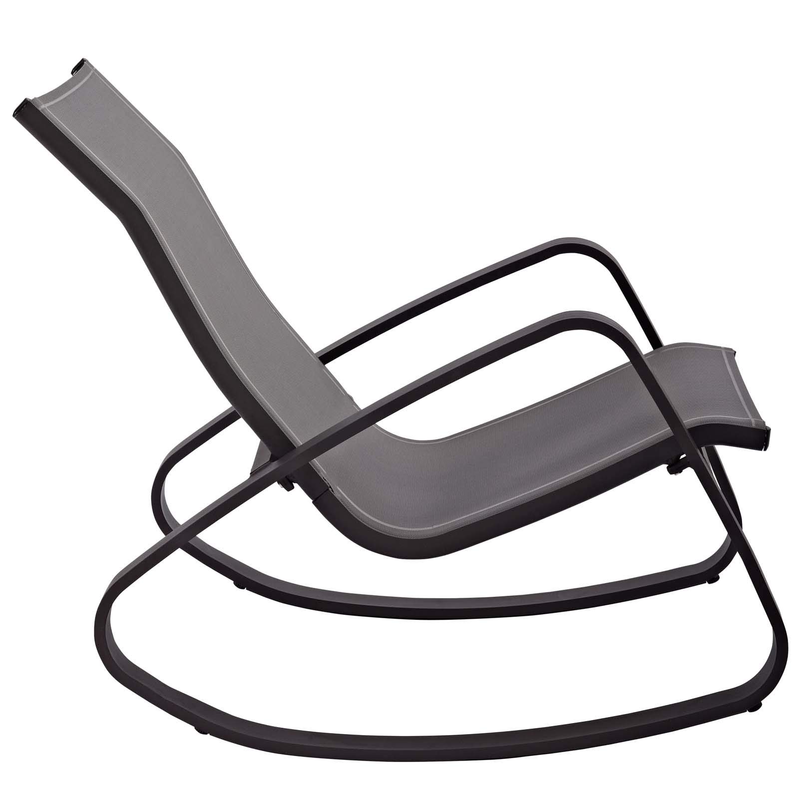 Modern Contemporary Outdoor Patio Locking Lounge Chair - Durable Aluminum & Steel Frame - Multi Black - Perfect for Poolside, Garden, and Backyard Relaxation
