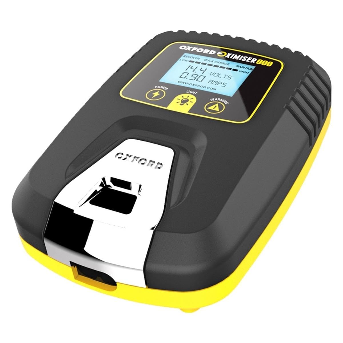 Oxford OF571AVUS Oximiser 900 Professional Switch Mode LED Battery Charger - Fast Charging for 12V Lead Acid Batteries, Ideal for Cars, Motorcycles, Boats & RVs - Perfect for Road Trips, Camping & Emergency Power Backup
