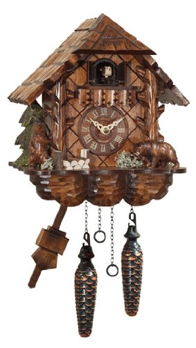 10 Inch Quartz Cuckoo Clock with Music - Rustic Chalet Style Wall Clock for Home, Cabin & Office Decor