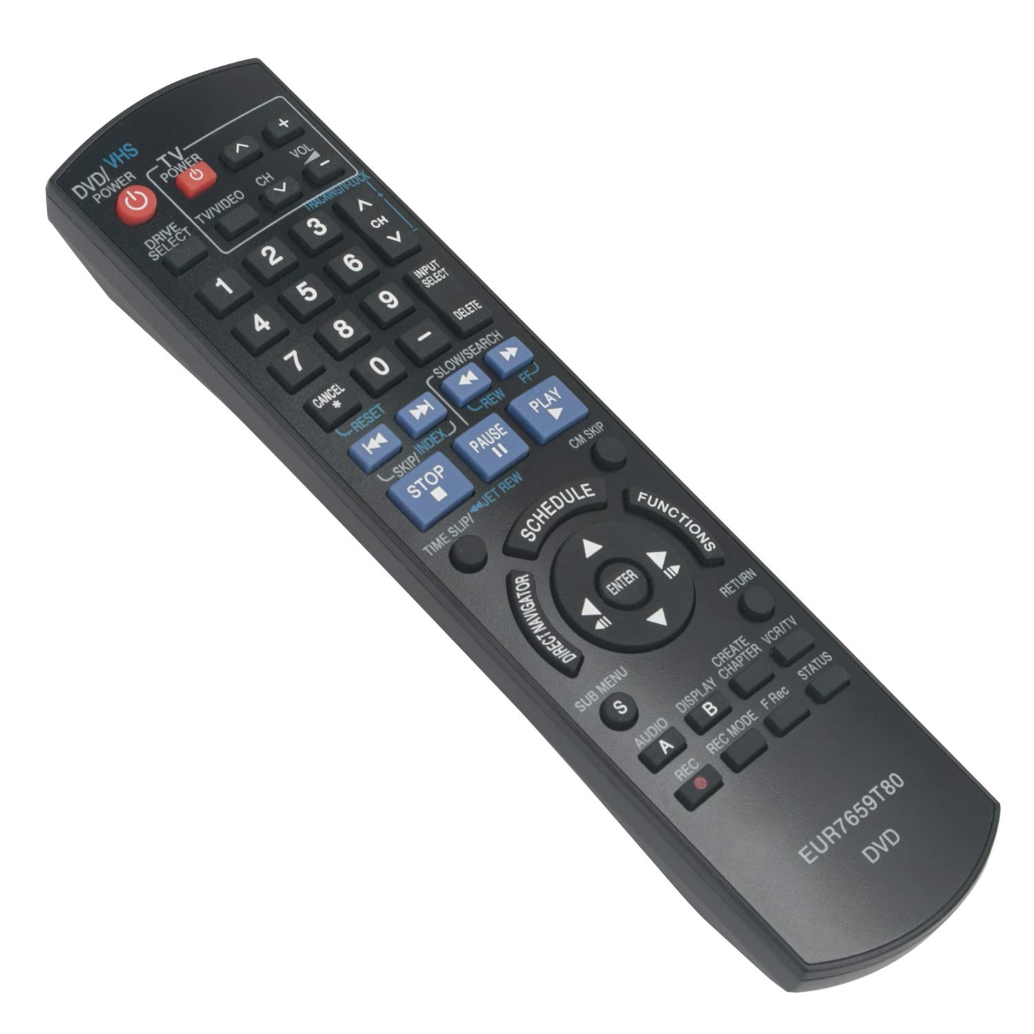 Panasonic DMR-EZ47 DVD VCR Recorder Replacement Remote Control - Compatible with DMR-EZ475, DMR-EZ475V, DMR-EZ47K, DMR-EZ47V Models - Perfect for Home Entertainment & Media Playback