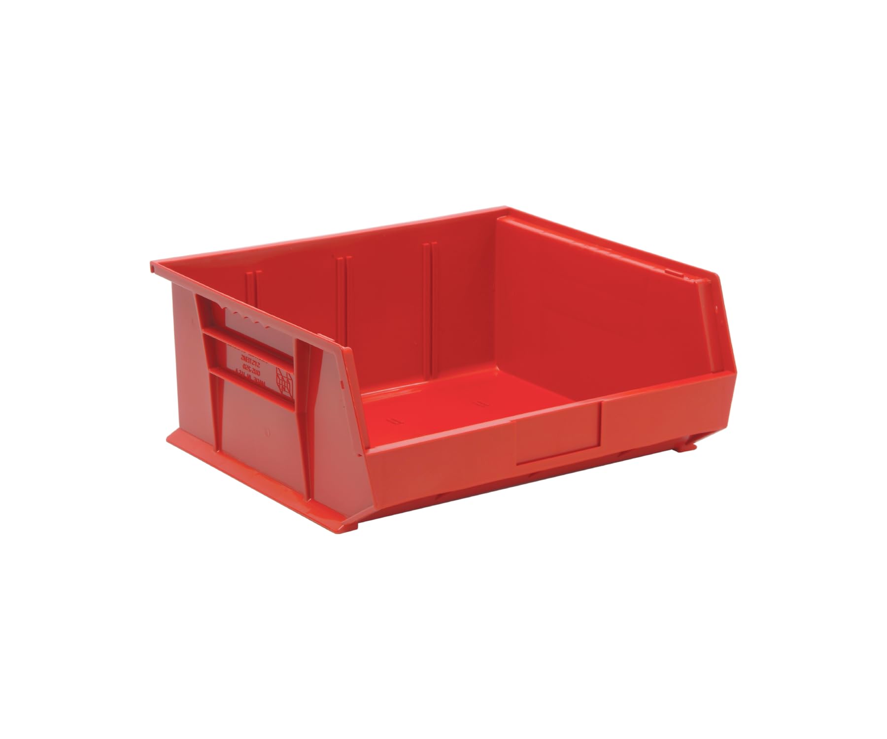 Aviditi 6-Pack Red Plastic Stackable & Hangable Storage Bins - 14.75
