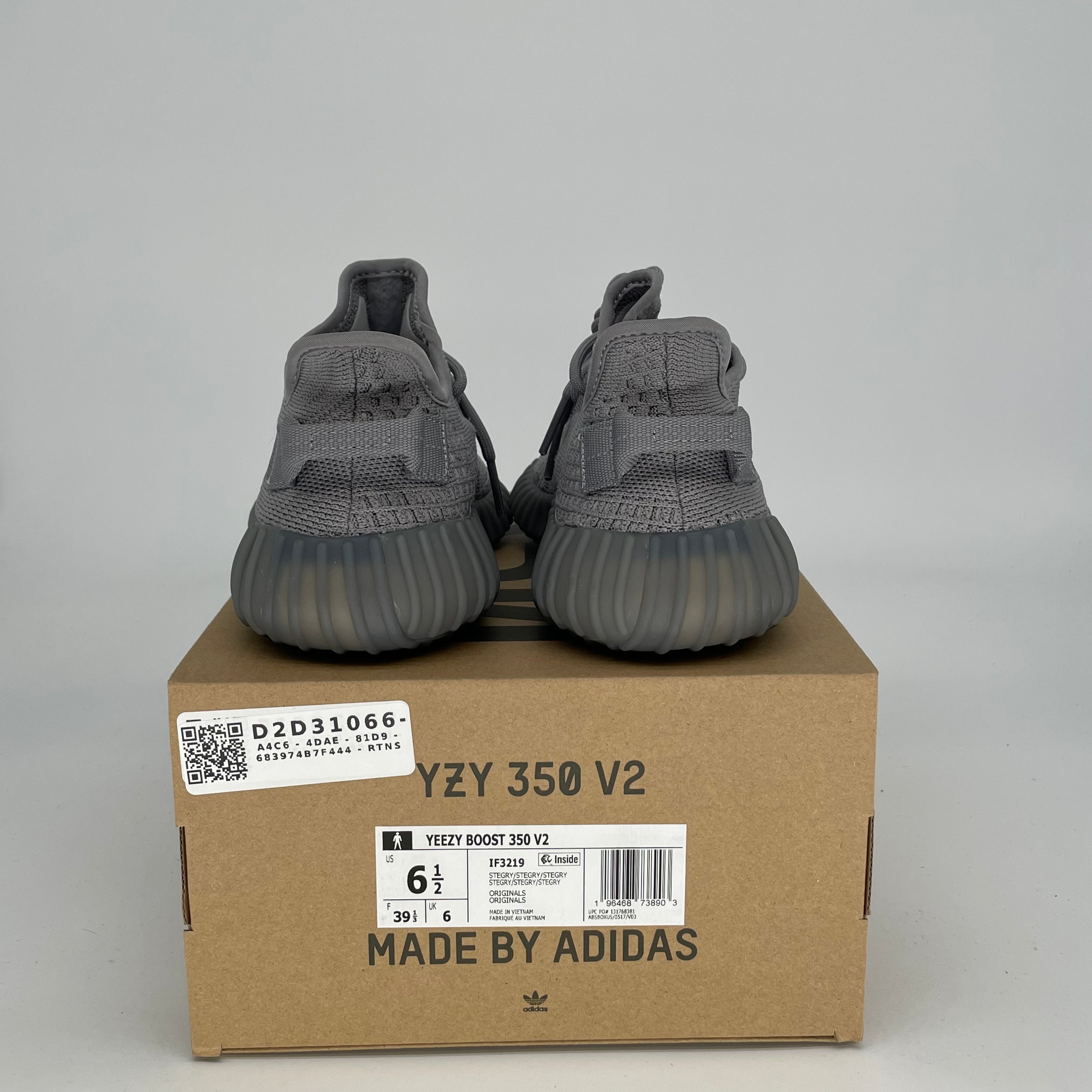 Adidas Yeezy Boost 350 V2 Steel Grey Sneakers - Women's Size 6.5/8W (Style IF3219) | Comfortable Running Shoes for Gym, Jogging & Casual Wear