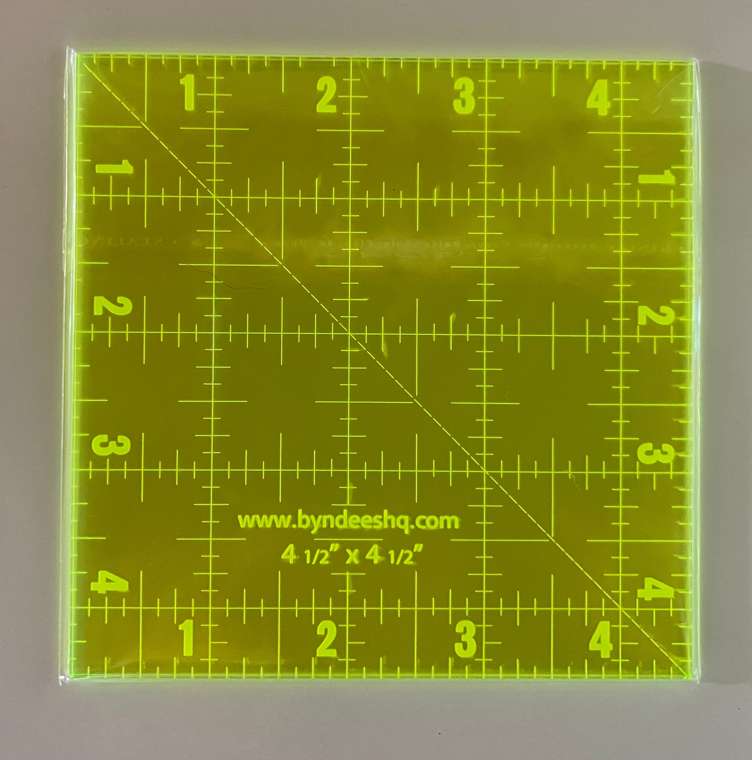 4.5 x 4.5 Inch Square Quilting Ruler - Precision Measuring Tool for Sewing, Crafting, and DIY Projects | Perfect for Quilters, Tailors, and Hobbyists