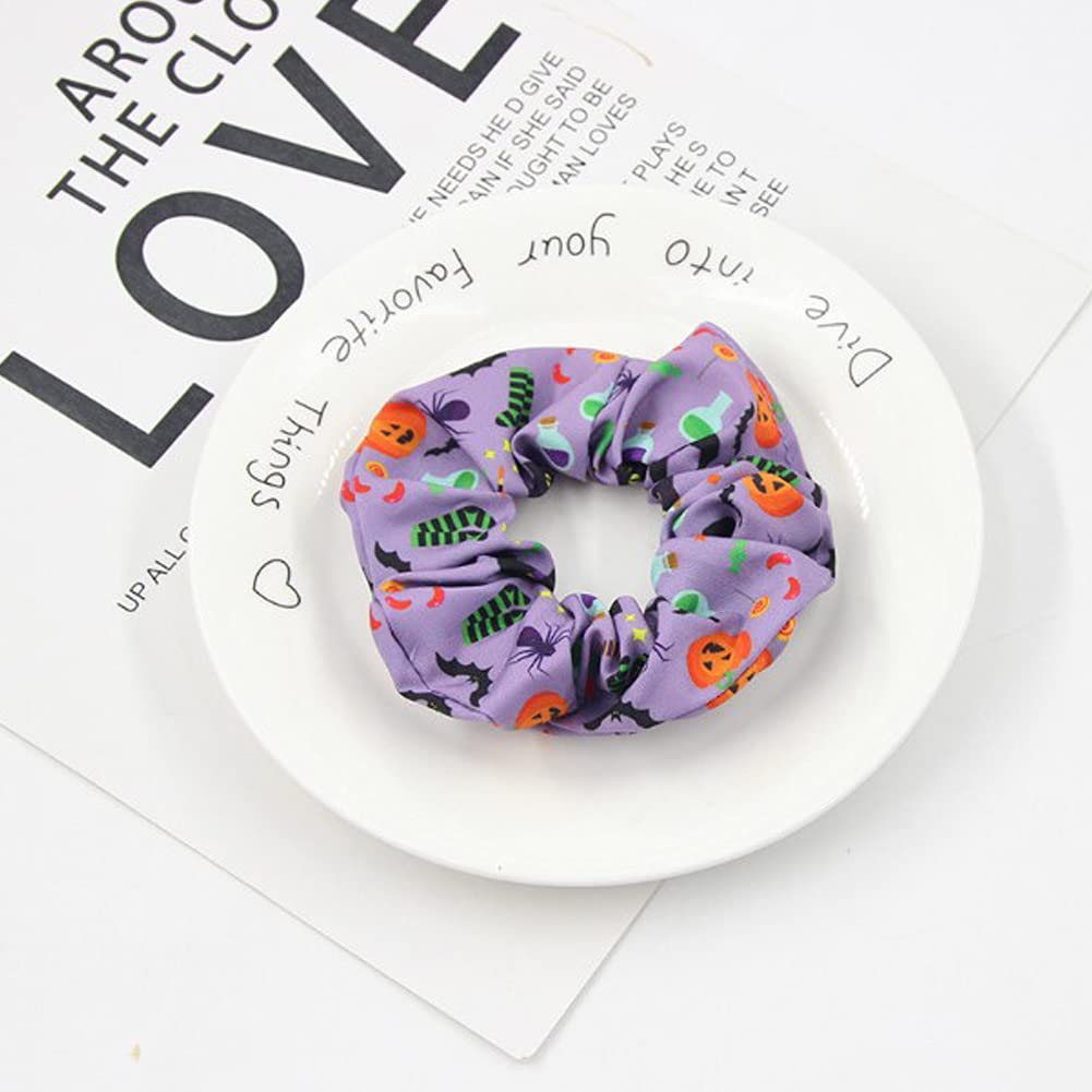 15PCS Halloween Hair Scrunchies - Elastic Ponytail Holders & Hair Bands for Women, Ladies & Girls - Cute Hair Accessories for Costumes, Parties & Everyday Use